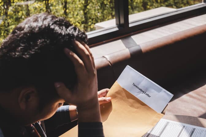 man reading a document